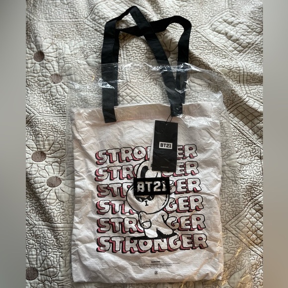 BT21 Music Collection SHOOKY Character Water Resistant Reusable Shoulder ToteBag - Picture 1 of 14